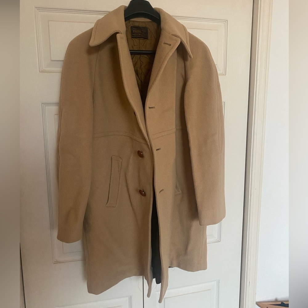Vintage Pendleton Heavy Wool Camel Coat